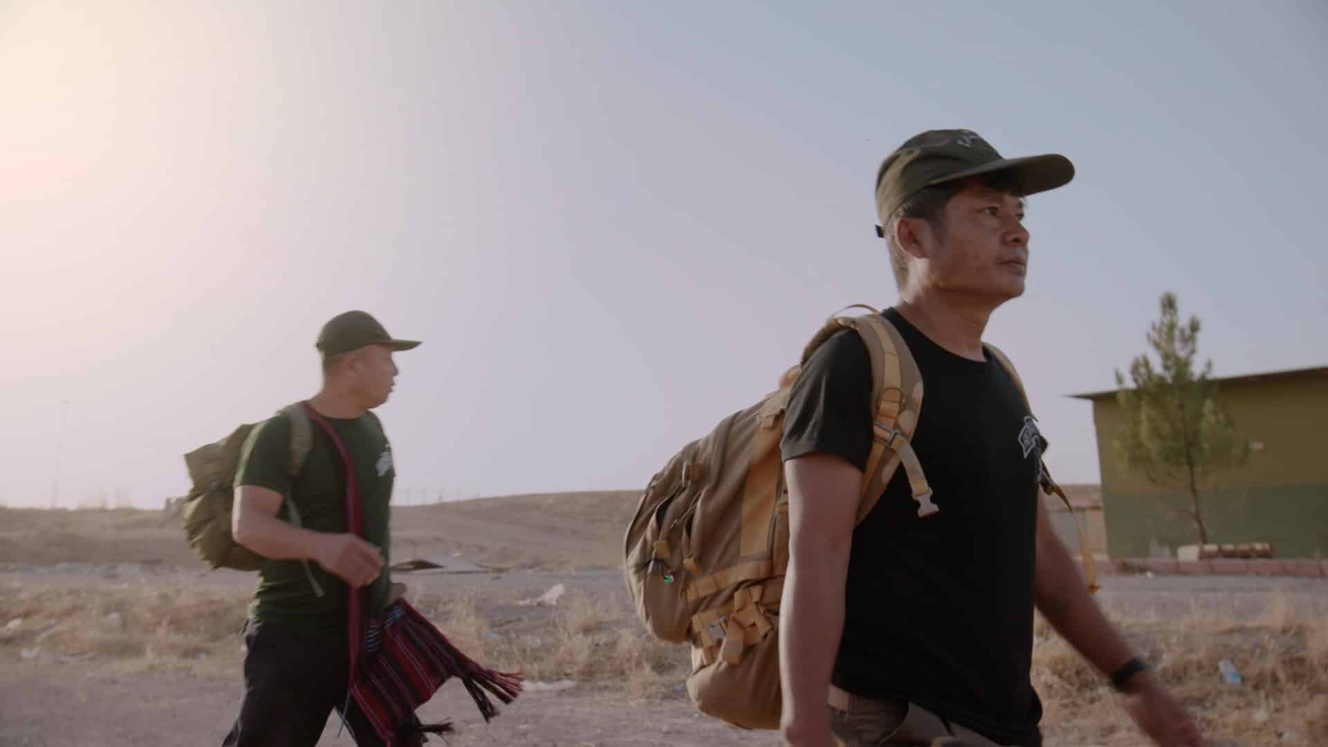 two men in desert